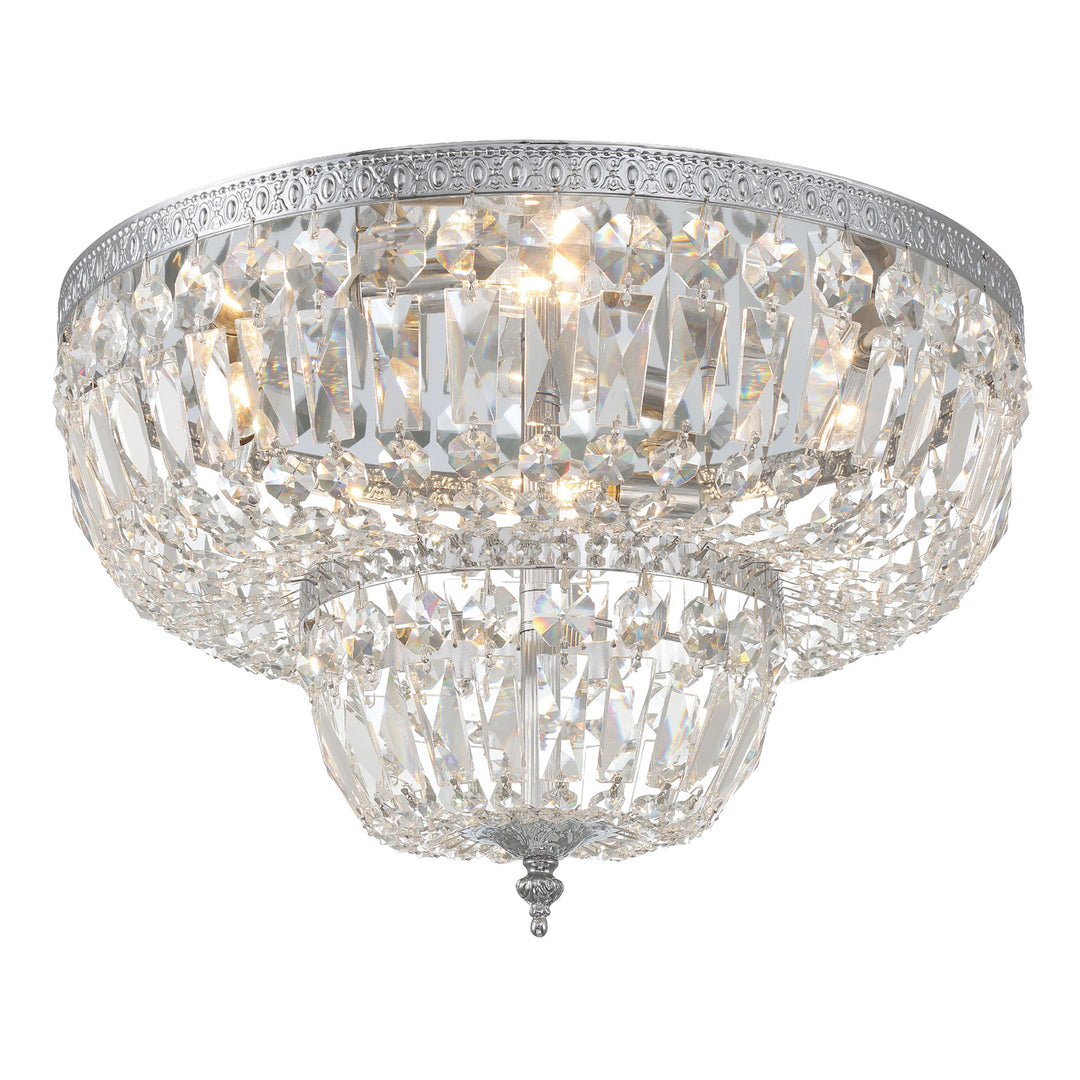 Crystorama Crystorama 4 Light Spectra Crystal English Bronze Flush Mount