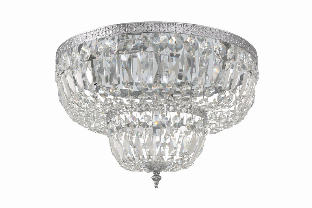 Crystorama Crystorama 4 Light Spectra Crystal English Bronze Flush Mount