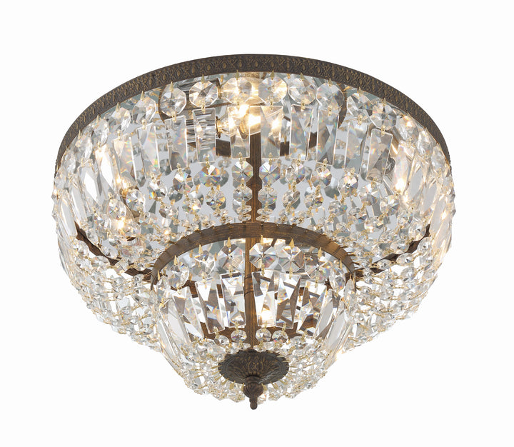 Crystorama Crystorama 4 Light Spectra Crystal English Bronze Flush Mount