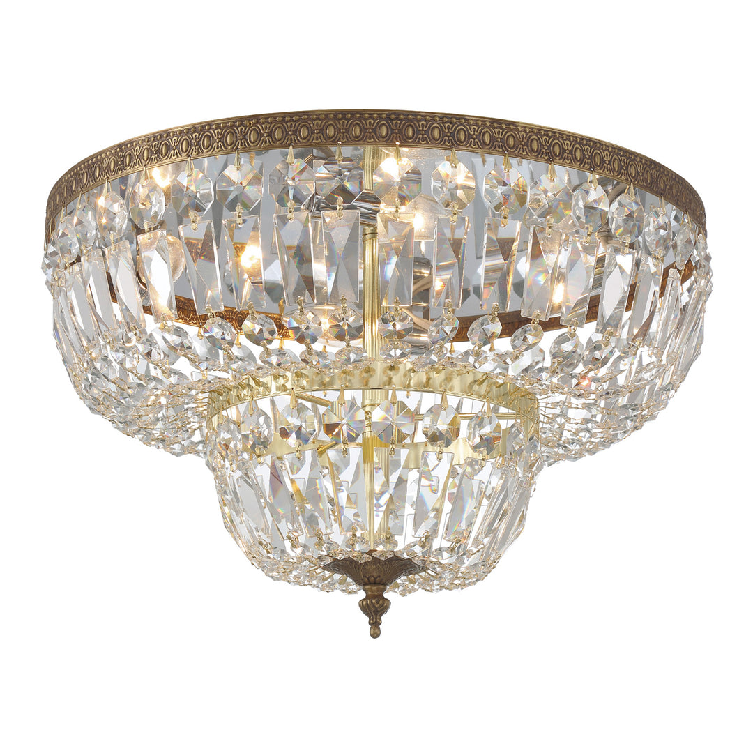 Crystorama Crystorama 4 Light Spectra Crystal English Bronze Flush Mount