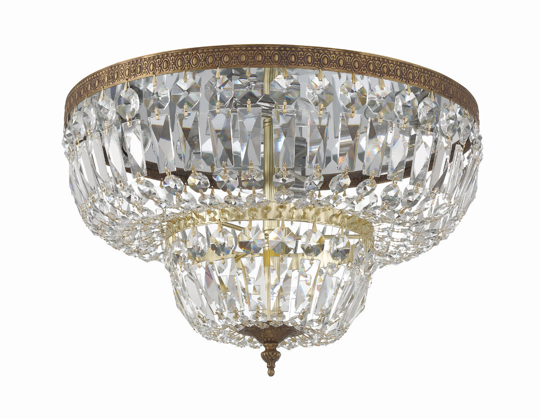 Crystorama Crystorama 4 Light Spectra Crystal English Bronze Flush Mount