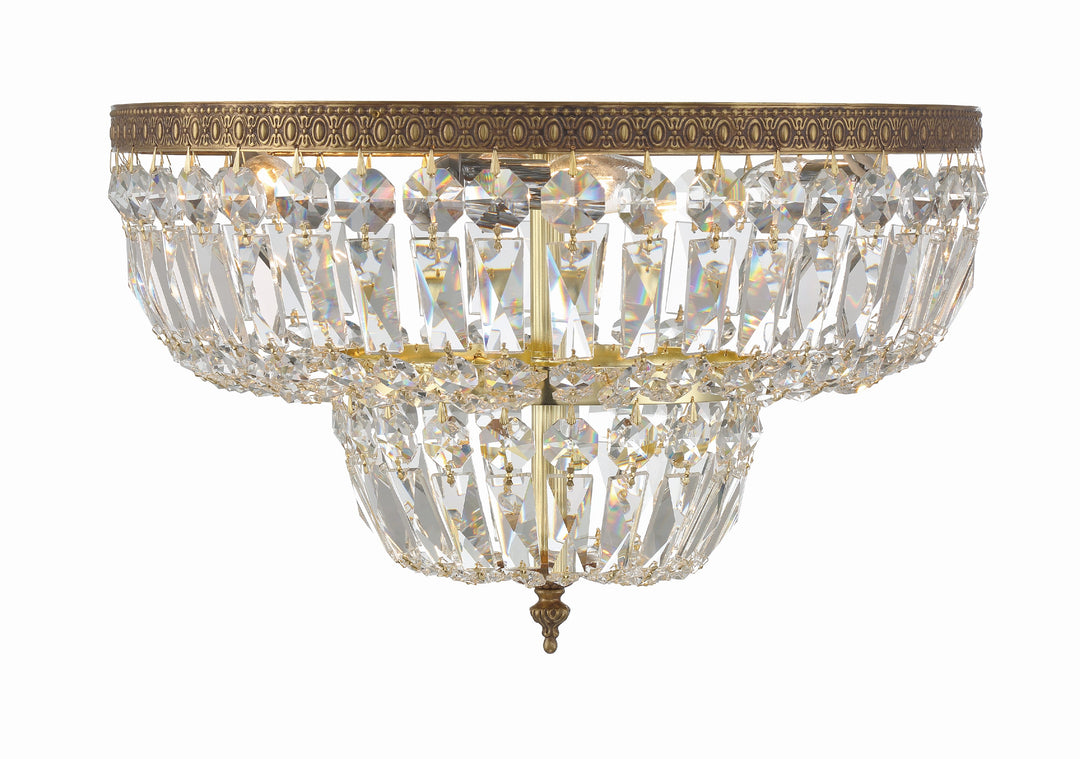 Crystorama Crystorama 4 Light Spectra Crystal English Bronze Flush Mount