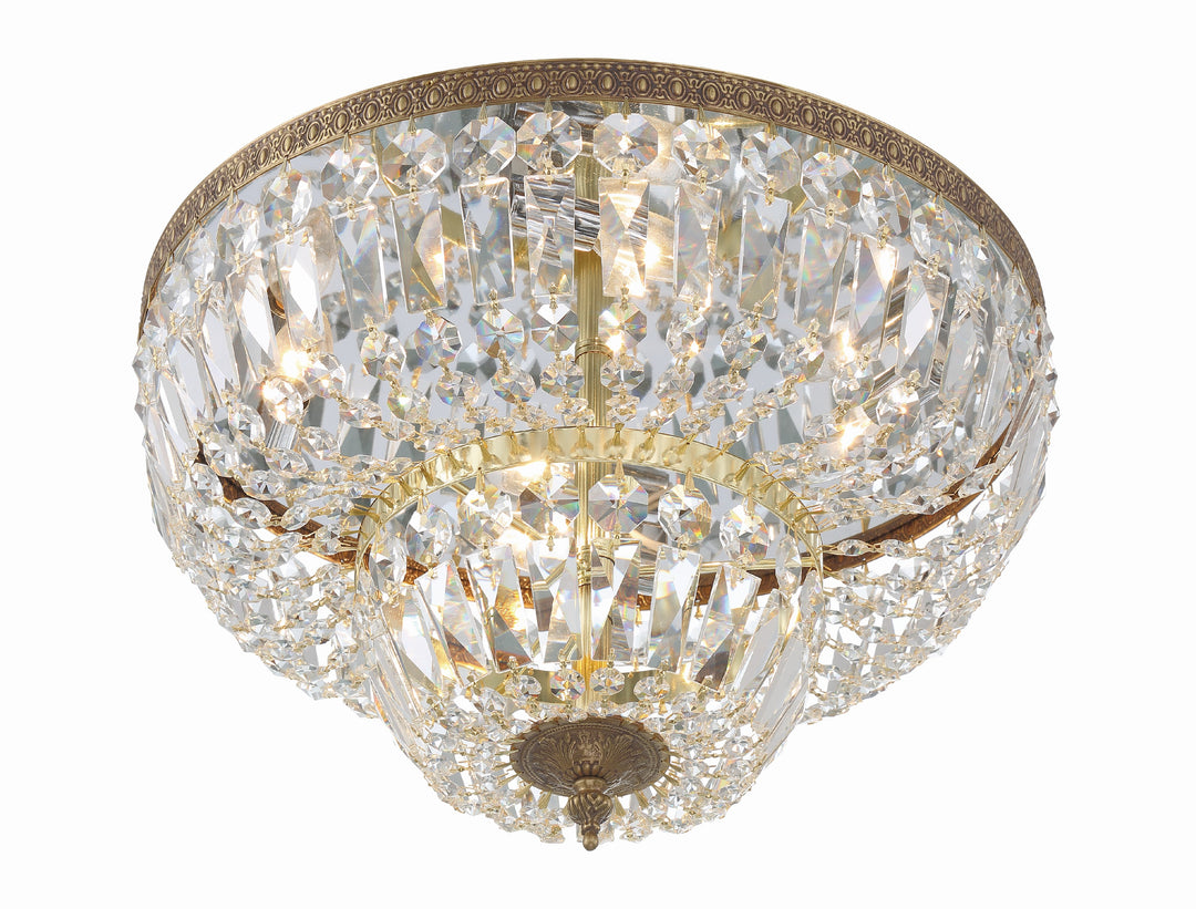 Crystorama Crystorama 4 Light Spectra Crystal English Bronze Flush Mount