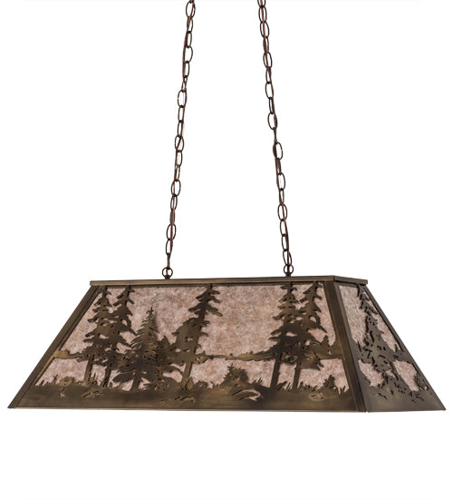 33" Long Tall Pines Oblong Pendant