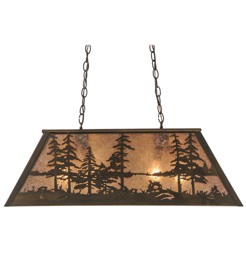 33" Long Tall Pines Oblong Pendant