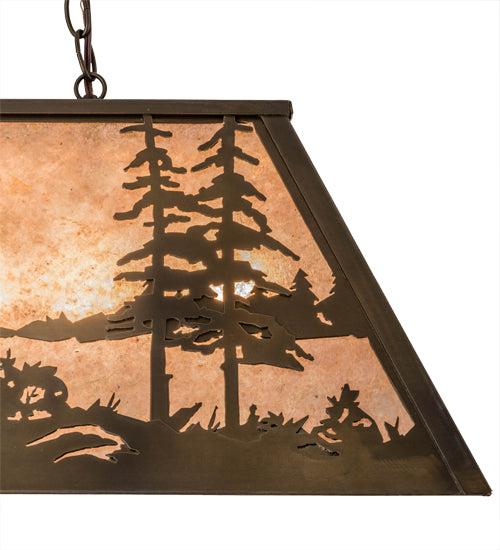 33" Long Tall Pines Oblong Pendant