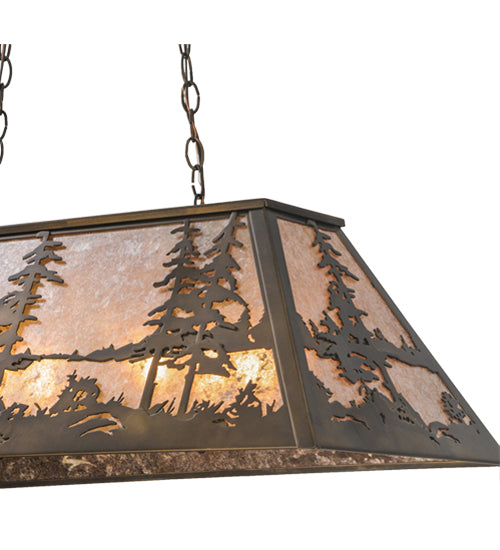 33" Long Tall Pines Oblong Pendant