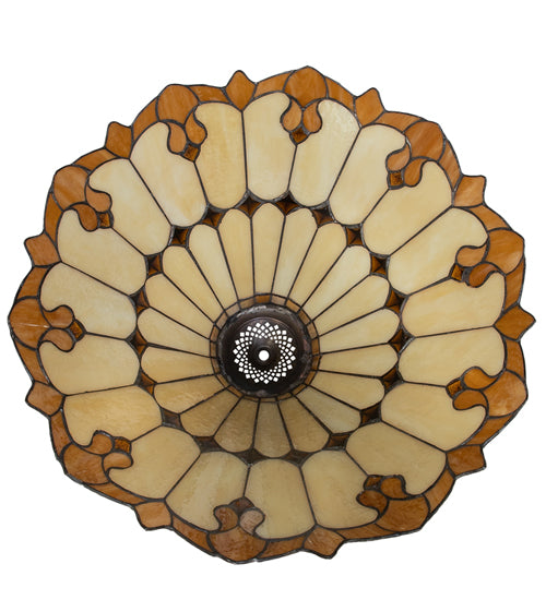 20" Wide Nouveau Cone Stained Glass Shade