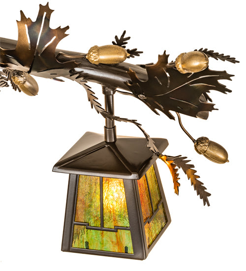 52" Wide Oak Leaf Valley View 4 Light Vanity Light