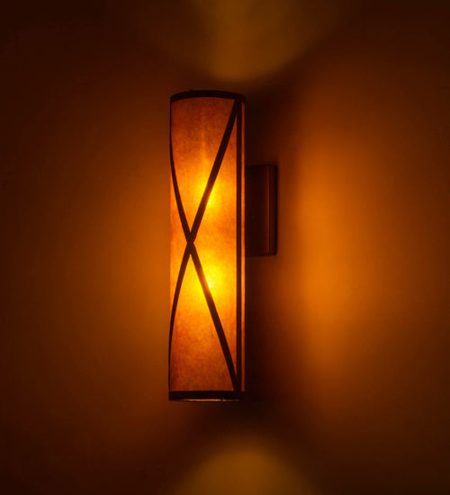 5" Wide Saltire Craftsman Wall Sconce