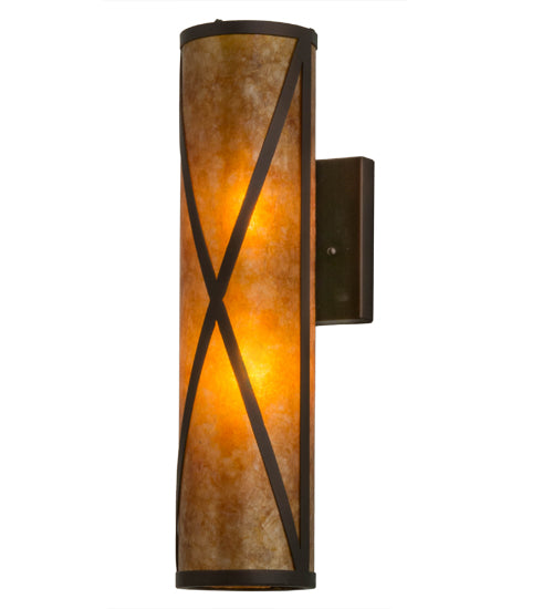 5" Wide Saltire Craftsman Wall Sconce