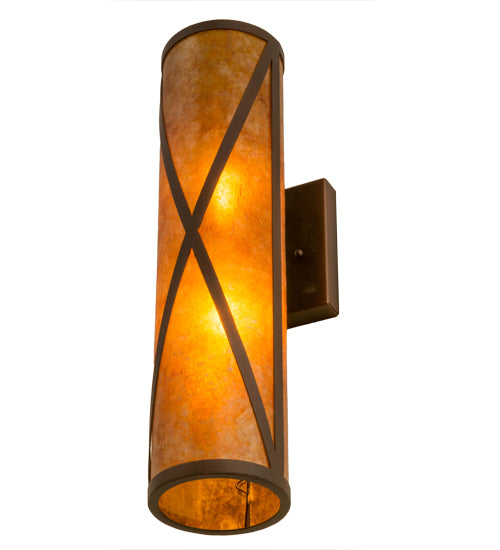 5" Wide Saltire Craftsman Wall Sconce