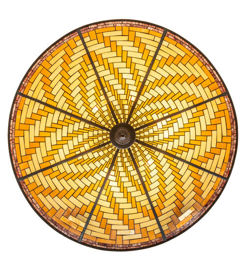 48" Wide Basket Weave Inverted Pendant