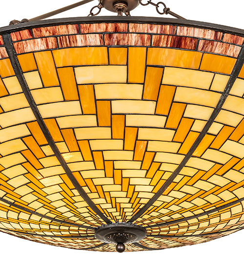 48" Wide Basket Weave Inverted Pendant