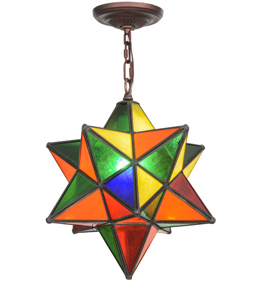 12" Wide Moravian Star Pendant