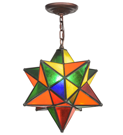 12" Wide Moravian Star Pendant