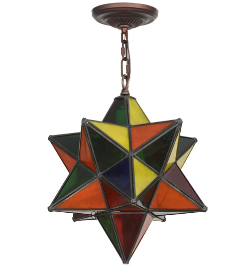 12" Wide Moravian Star Pendant