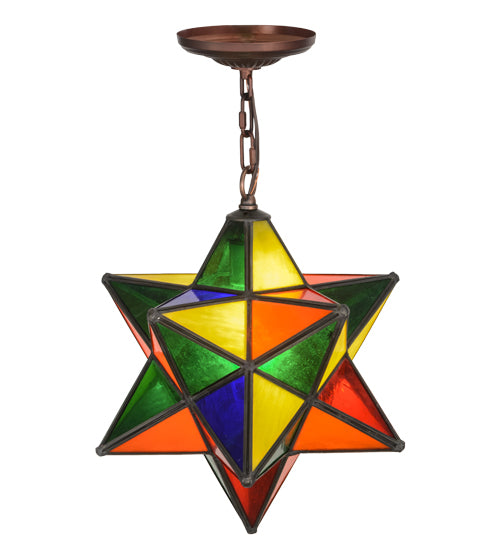 12" Wide Moravian Star Pendant