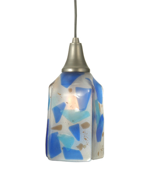 4"Sq Metro Fusion Ciel Cadente Draped Mini Pendant