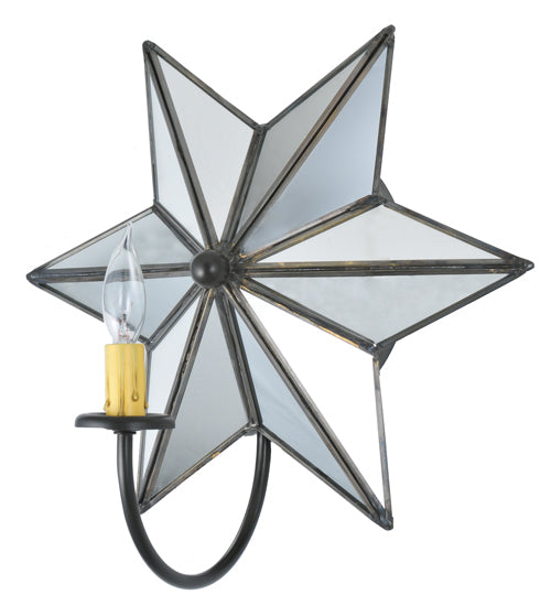 15"W Mirrored Star Wall Sconce