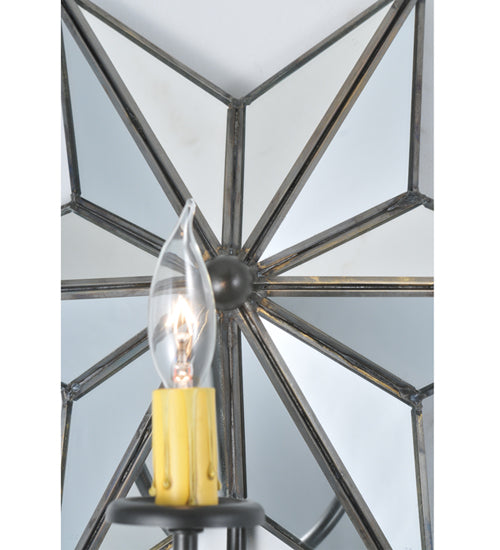 15"W Mirrored Star Wall Sconce