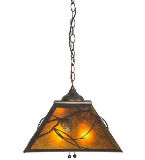 16"Sq Whispering Pines Pendant