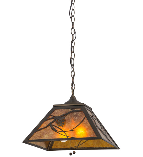 16"Sq Whispering Pines Pendant