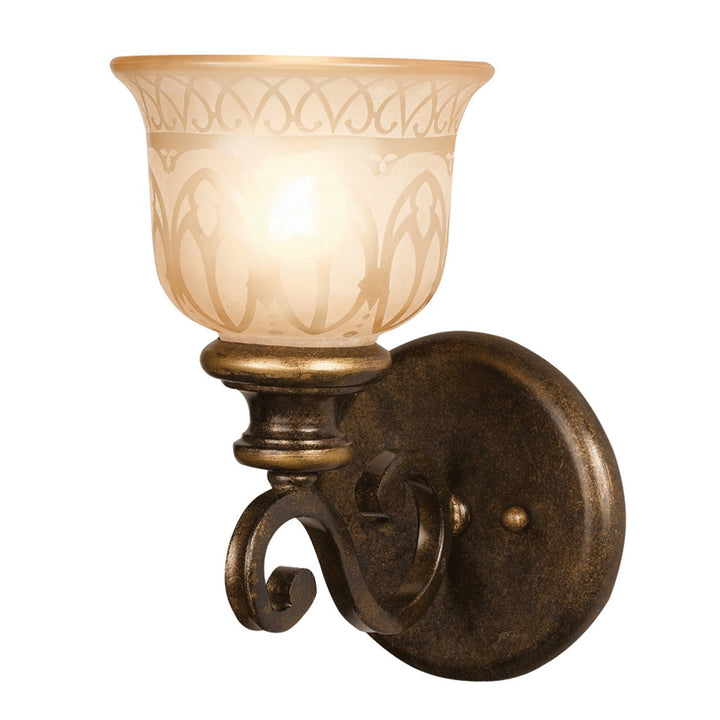 Crystorama Norwalk 1 Light Bronze Umber Sconce