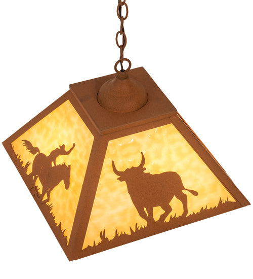 16" Square Rustlers Pendant