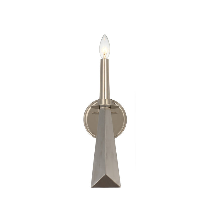 Crystorama Palmer 1 Light Polished Nickel Sconce