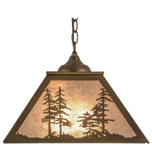 16"Sq Tall Pines Pendant