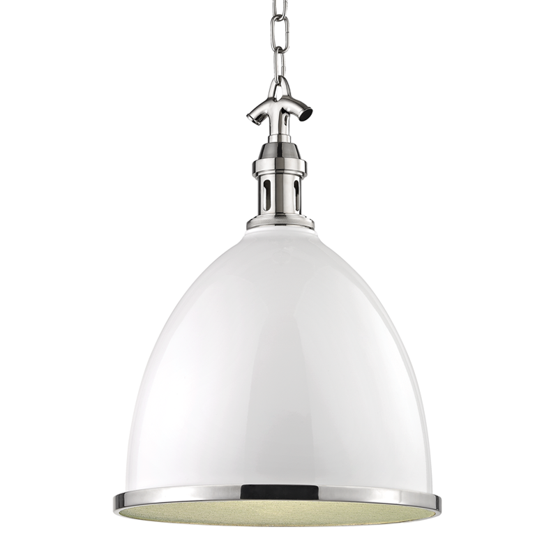 Viceroy Pendant 23" - White Polished Nickel