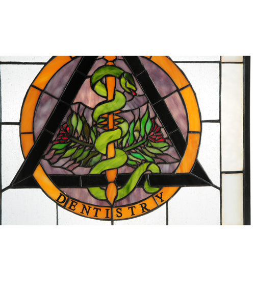 18"W X 18"H Dentistry Stained Glass Window