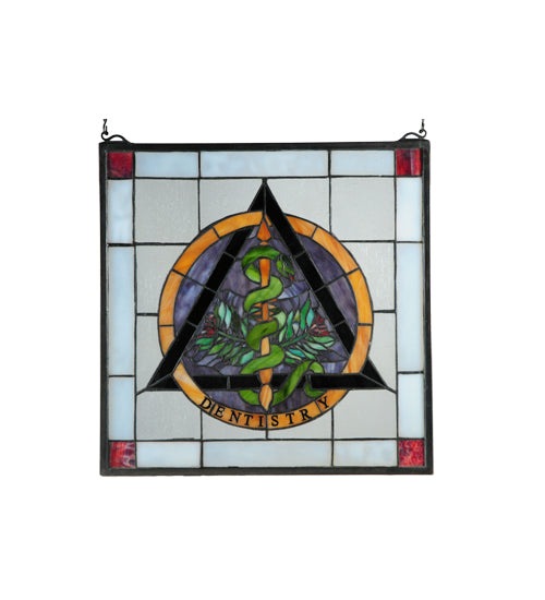 18"W X 18"H Dentistry Stained Glass Window