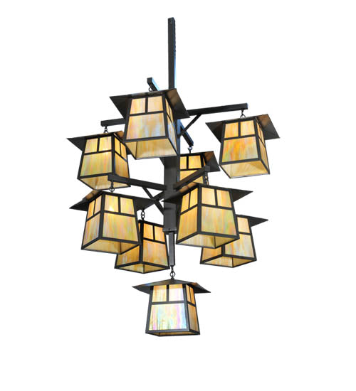 61"W Stillwater T Mission 9 Lt Hanging Lantern Chandelier