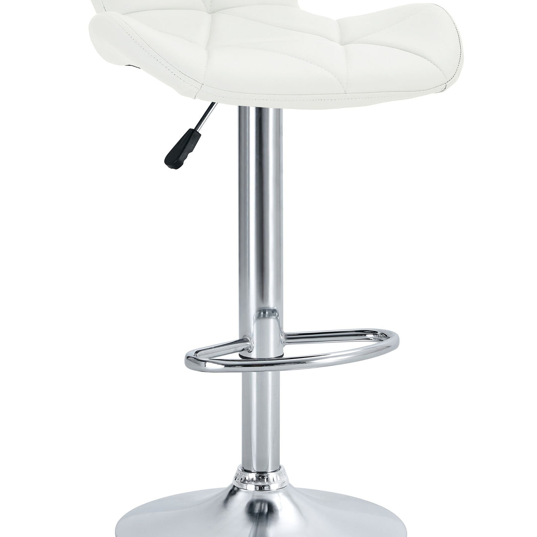 Luxe Swivel Elegance - Set of Two Stools // White