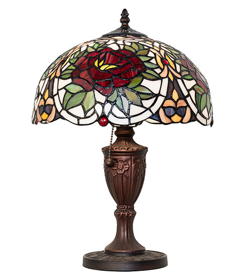 17" High Renaissance Rose Table Lamp