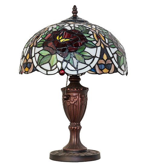 17" High Renaissance Rose Table Lamp