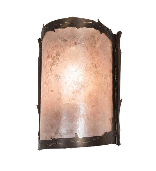 6" Wide Leaf Edge Wall Sconce