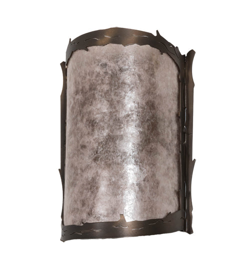 6" Wide Leaf Edge Wall Sconce