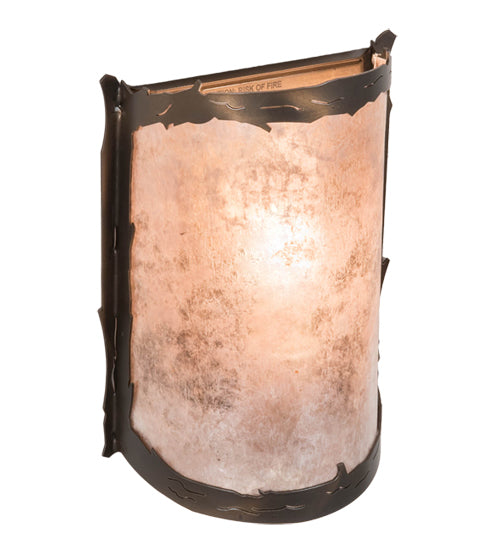 6" Wide Leaf Edge Wall Sconce