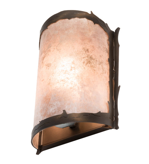 6" Wide Leaf Edge Wall Sconce