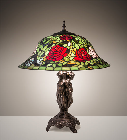 24" High Tiffany Rosebush Table Lamp