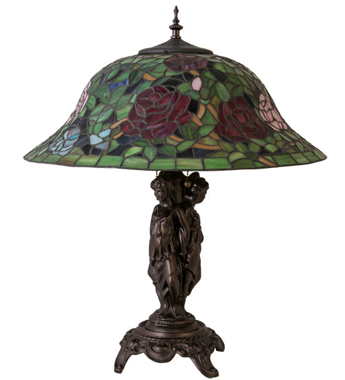 24" High Tiffany Rosebush Table Lamp