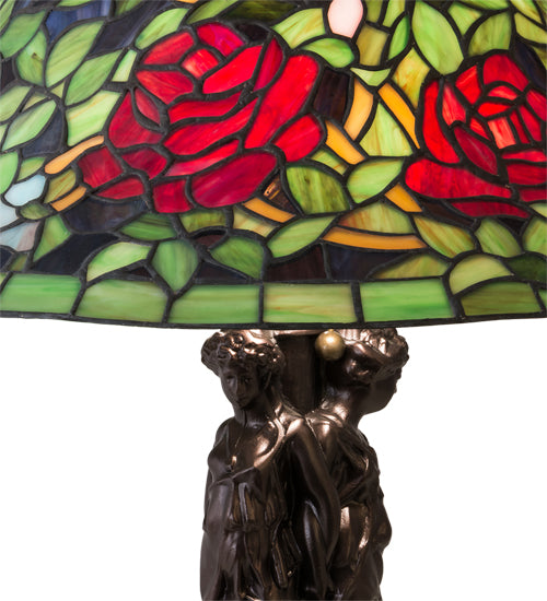 24" High Tiffany Rosebush Table Lamp