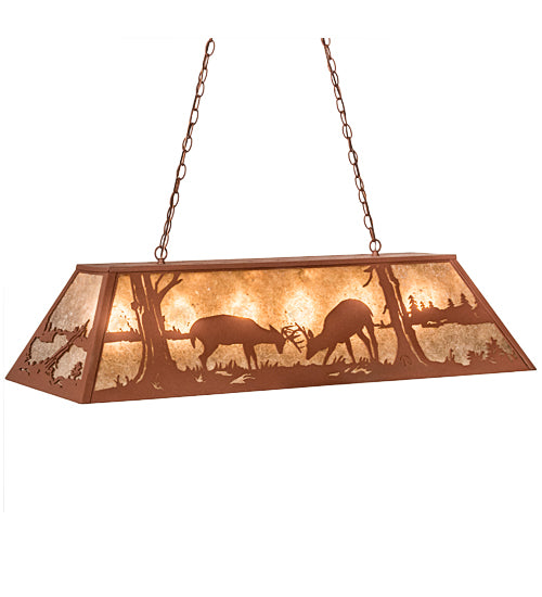 48"L Battling Bucks Oblong Pendant