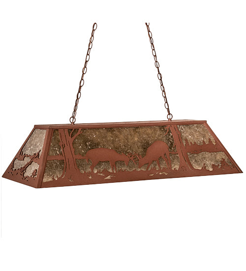 48"L Battling Bucks Oblong Pendant