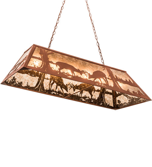 48"L Battling Bucks Oblong Pendant