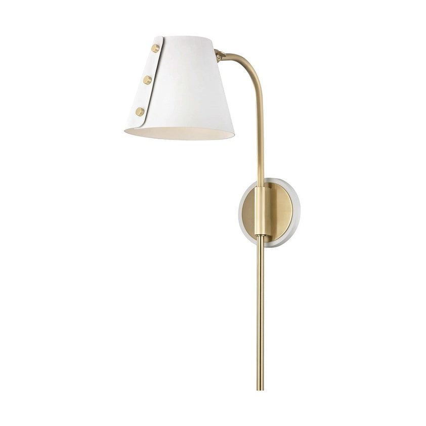 Meta Wall Sconce - Aged Brass/White