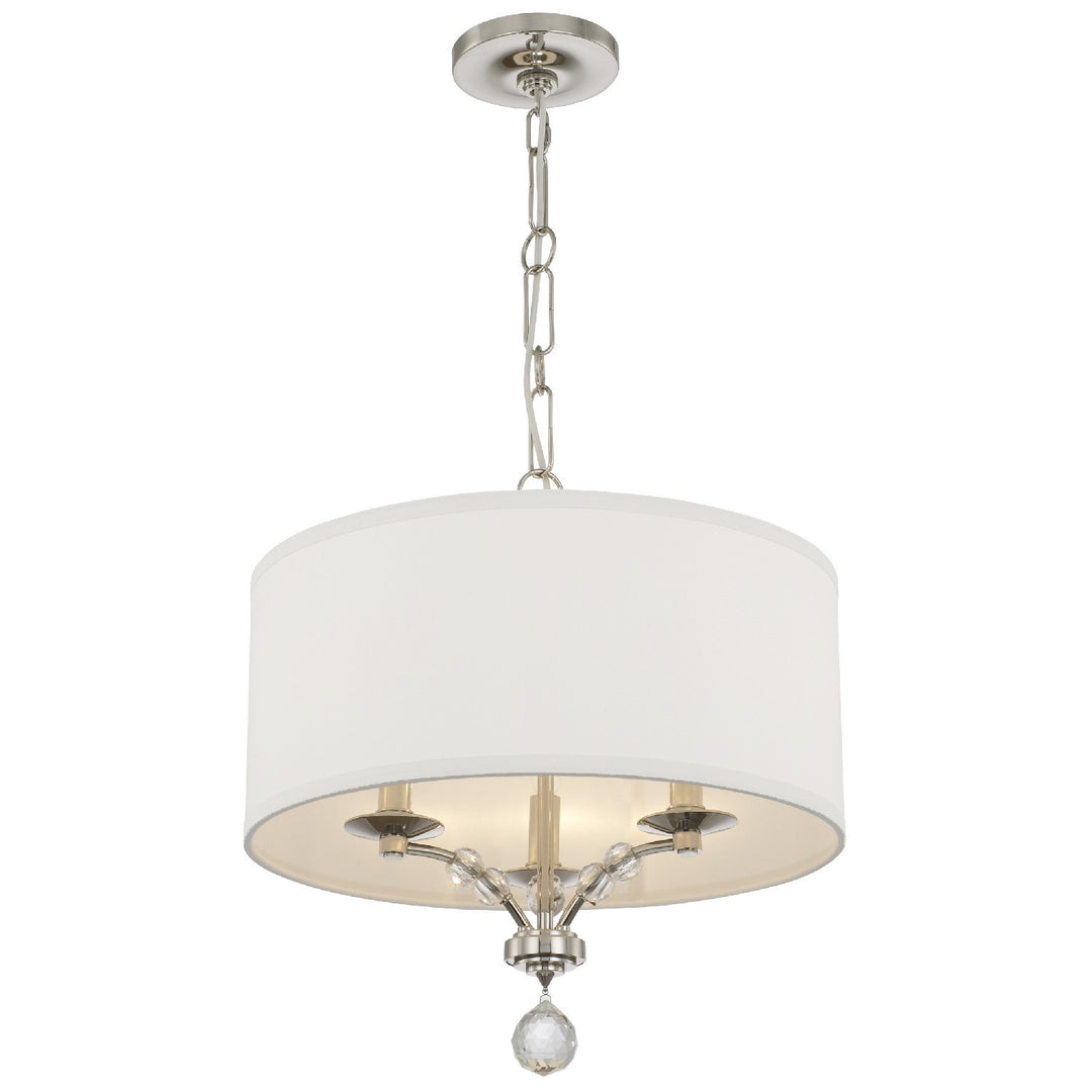 Crystorama Mirage 3 Light Polished Nickel Chandelier